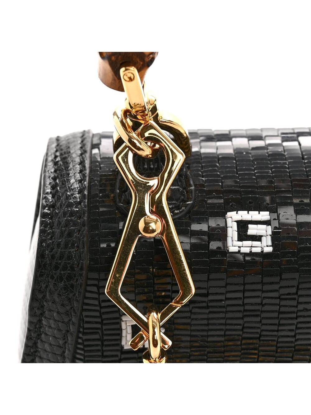 Gucci Sequin Lizard Embossed Gg Mini #294135G18B - Picture 11 of 11